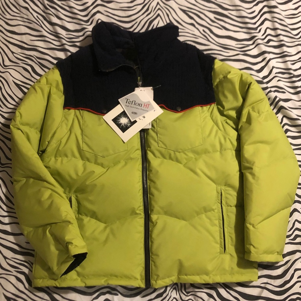 Neon yellow winter jacket